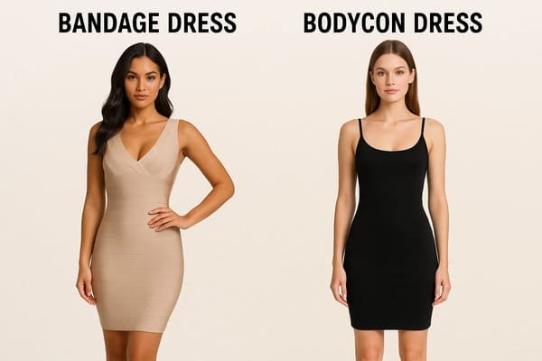Bandage and Bodycon Dress Styles Bandage Dress vs Bodycon Dress Comparison