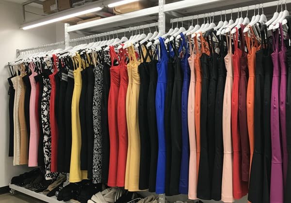 a warehouse of wholesale bandage clothing