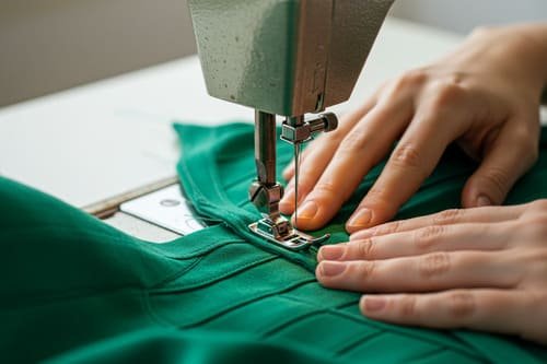 green bandage dress sample making