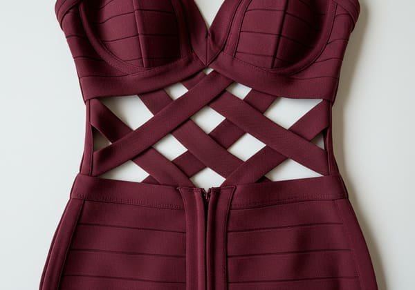 High-quality bandage dress construction details High-quality bandage dress construction details