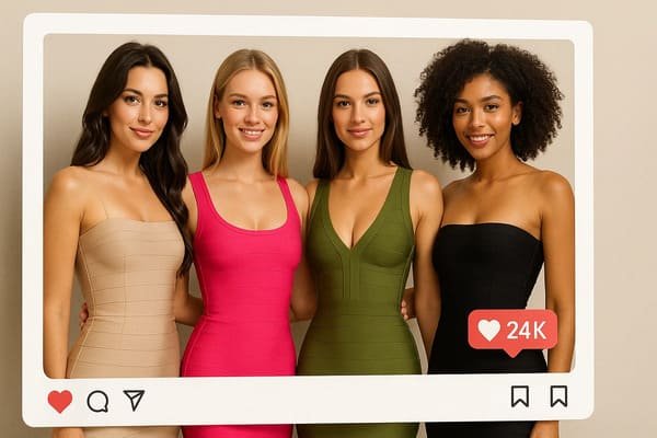 Visual platforms for bandage dress fashion