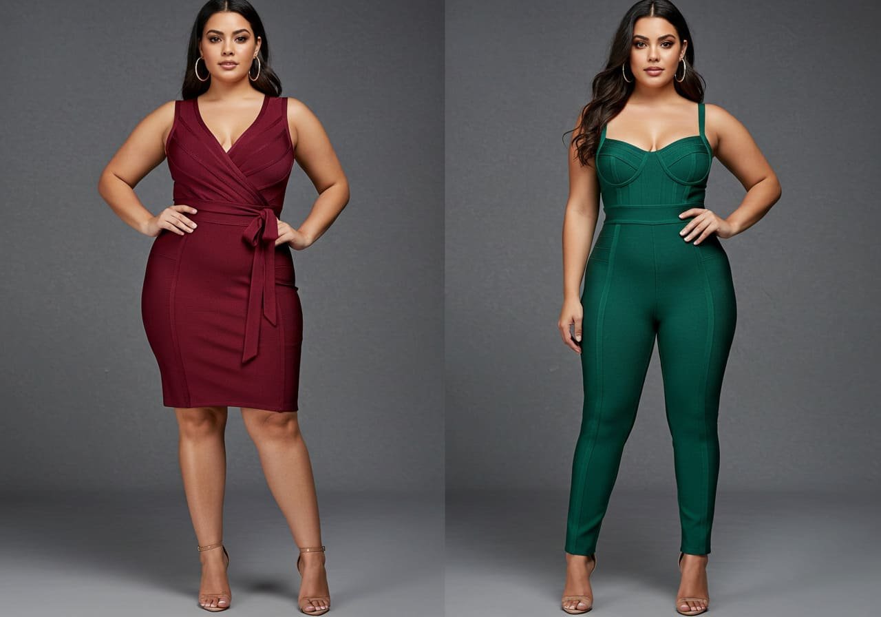 Plus Size Bandage Dress and Jumpsuit