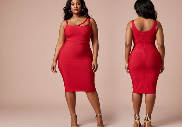 Plus size red bandage dress Australia